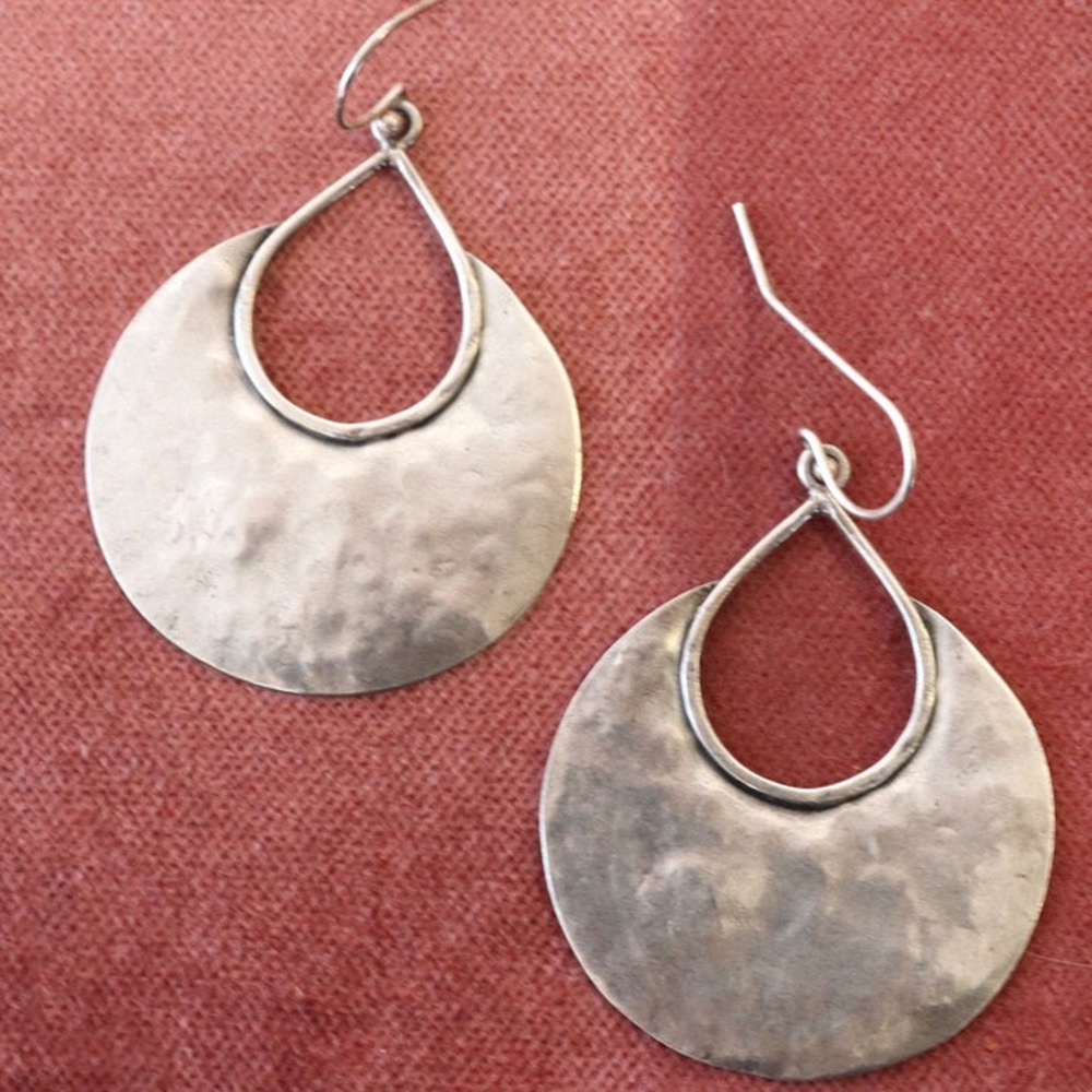 Sterling Silver Disc Earrings
